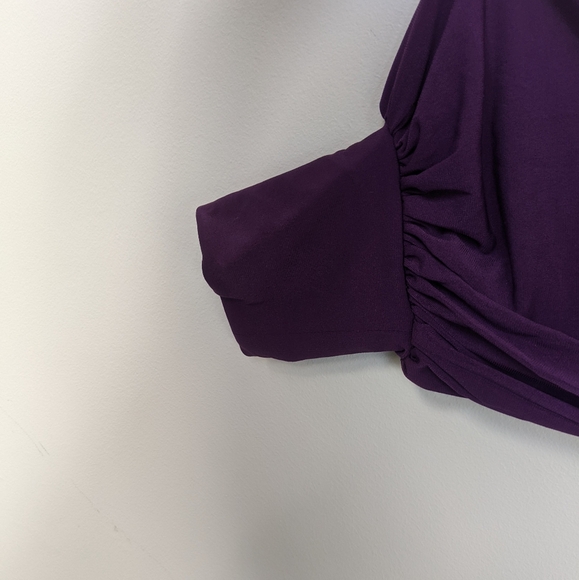 Eloquii Purple Faux Wrap Maxi Dress Size 16 - Picture 7 of 7